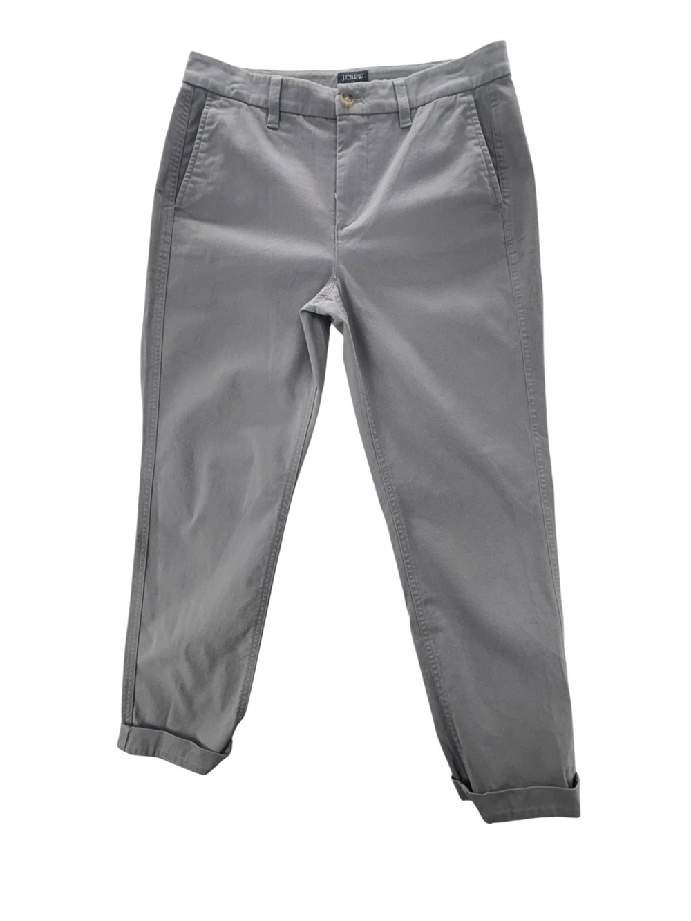 J.Crew High-Rise Girlfriend Chino Pants in Grey - Size 4